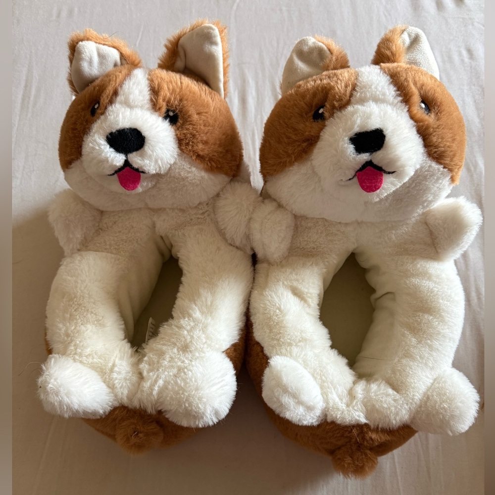 Cute Corgi Plush Slippers